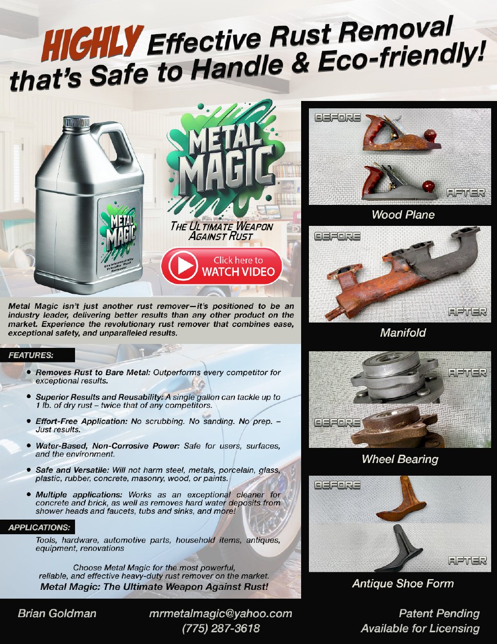 Metal Magic product sell sheet